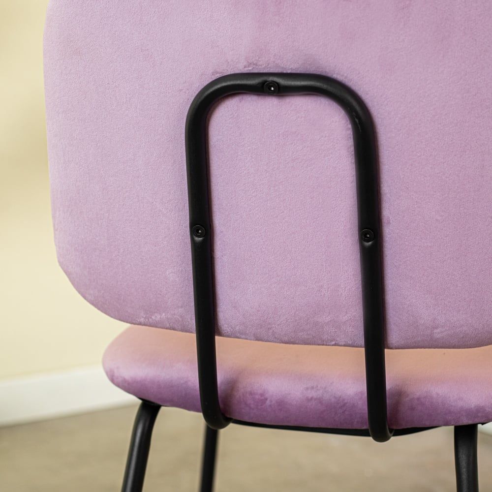 Sedia per sala da pranzo Jerry Dimehouse Rosa LxPxH 65x53x52 Tessuto Atmosfera foto diversa