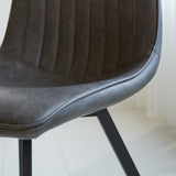 Sedia per sala da pranzo Jimmy Ecopelle Dimehouse Antracite LxPxH 75x57x51 Ecopelle Atmosferica dettaglio fotografico