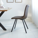 Sedia per sala da pranzo Jimmy Ecopelle Dimehouse Tortora LxPxH 75x57x51 Ecopelle Foto atmosferica vista laterale