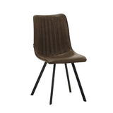 Sedia per sala da pranzo Jimmy Ecopelle Dimehouse Tortora LxPxH 75x57x51 Ecopelle Foto bianca vista frontale diagonale