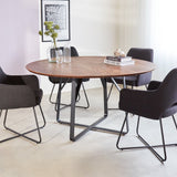 Sedia per sala da pranzo Suzy Dimehouse Nero LxPxH 64x61x53 Tessuto Foto atmosferica vista frontale diagonale