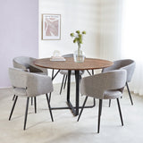 Sedia per sala da pranzo Don Dimehouse Grigio LxPxH 60x56x56 Tessuto Ambientazione fotografica atmosferica 2
