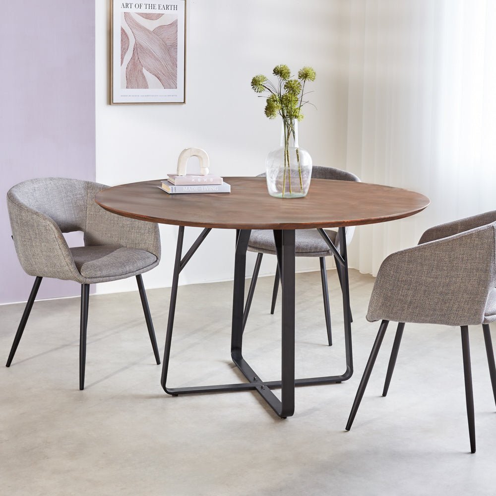 Sedia per sala da pranzo Don Dimehouse Grigio LxWxH 60x56x56 Tessuto Foto atmosferica in situazione
