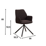 Sedia per sala da pranzo Novan bouclé Dimehouse Marrone LxPxH 67x59x57 Tessuto Bianco Indicazione dimensione foto