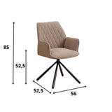 Sedia per sala da pranzo Novan bouclé Dimehouse Tortora LxPxH 67x59x57 Tessuto Bianco Indicazione dimensione foto