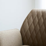 Sedia per sala da pranzo Novan bouclé Dimehouse Tortora LxPxH 67x59x57 Tessuto Foto di dettaglio atmosferico