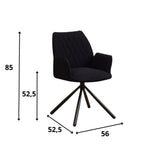 Sedia per sala da pranzo Novan bouclé Dimehouse Nero LxPxH 67x59x57 Tessuto Indicazione dimensione foto bianca