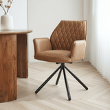 Sedia per sala da pranzo Cognac