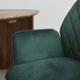 Sedia per sala da pranzo Novan velluto Dimehouse Verde LxPxH 71x64x56 Tessuto Dettaglio fotografico atmosferico