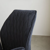 Sedia per sala da pranzo Novan velluto Dimehouse Nero LxPxH 71x64x56 Tessuto Dettaglio fotografico atmosferico