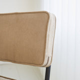 Sedia per sala da pranzo Remo in tessuto cannettato Dimehouse Marrone LxPxH 56x55x51 Tessuto a coste Dettaglio fotografico atmosferico