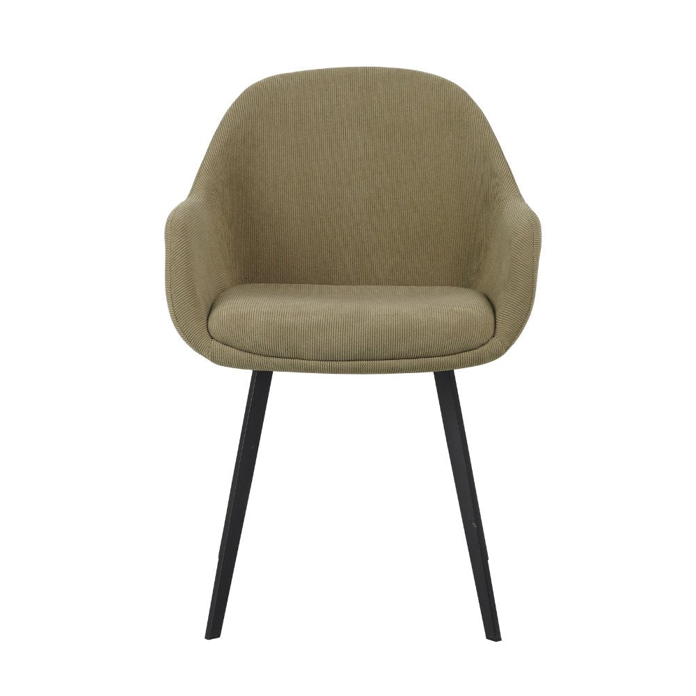 Sedia per sala da pranzo Remy Dimehouse Verde oliva LxPxH 64x59x58 Foto bianca vista frontale