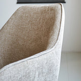 Sedia per sala da pranzo Sev Dimehouse Beige LxPxH 68x62x61 Tessuto Dettaglio fotografico atmosferico