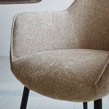 Sedia per sala da pranzo Sev Dimehouse Beige LxPxH 68x62x61 Tessuto Atmosfera foto diversa