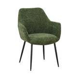 Sedia per sala da pranzo Sev Dimehouse Verde LxPxH 68x62x61 Tessuto Foto bianca vista frontale diagonale