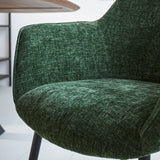 Sedia per sala da pranzo Sev Dimehouse Verde LxPxH 68x62x61 Tessuto Foto di dettaglio atmosferico