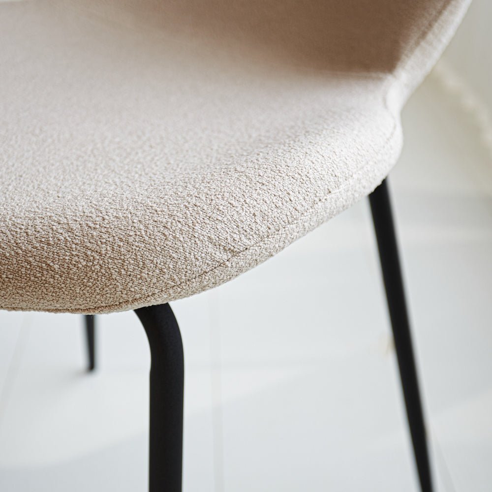 Sedia per sala da pranzo Sia Dimehouse Beige LxPxH 72x55x51 Tessuto Dettaglio fotografico atmosferico