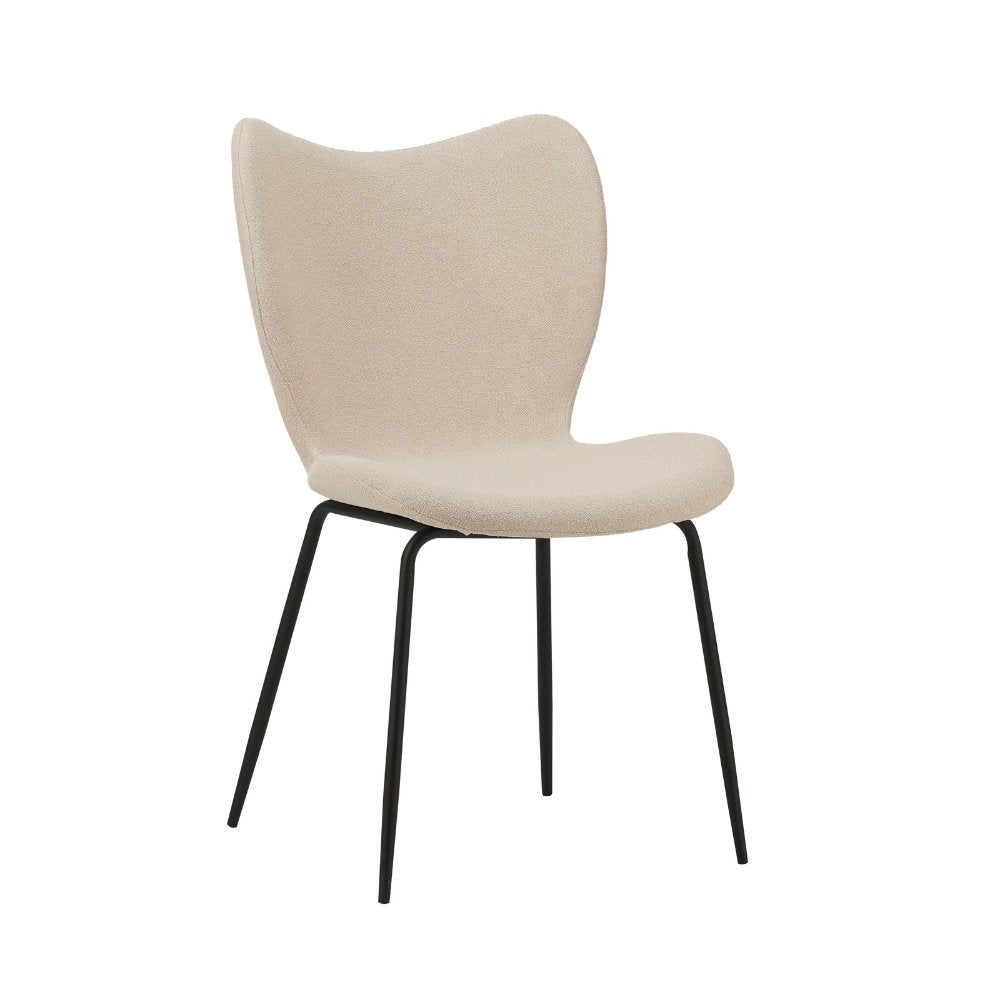 Sedia per sala da pranzo Sia Dimehouse Beige LxPxH 72x55x51 Tessuto Bianco foto diagonale vista frontale