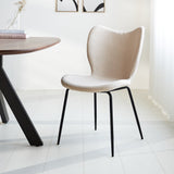 Sedia per sala da pranzo Sia Dimehouse Beige LxPxA 72x55x51 Tessuto Foto atmosferica vista frontale diagonale