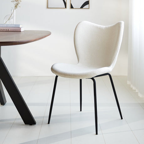 Sedia per sala da pranzo Sia Dimehouse Bianco LxPxH 72x55x51 Tessuto Foto atmosferica vista frontale diagonale