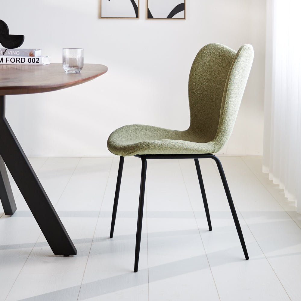 Sedia per sala da pranzo Sia Dimehouse Verde LxPxH 72x55x51 Tessuto Foto atmosferica vista laterale