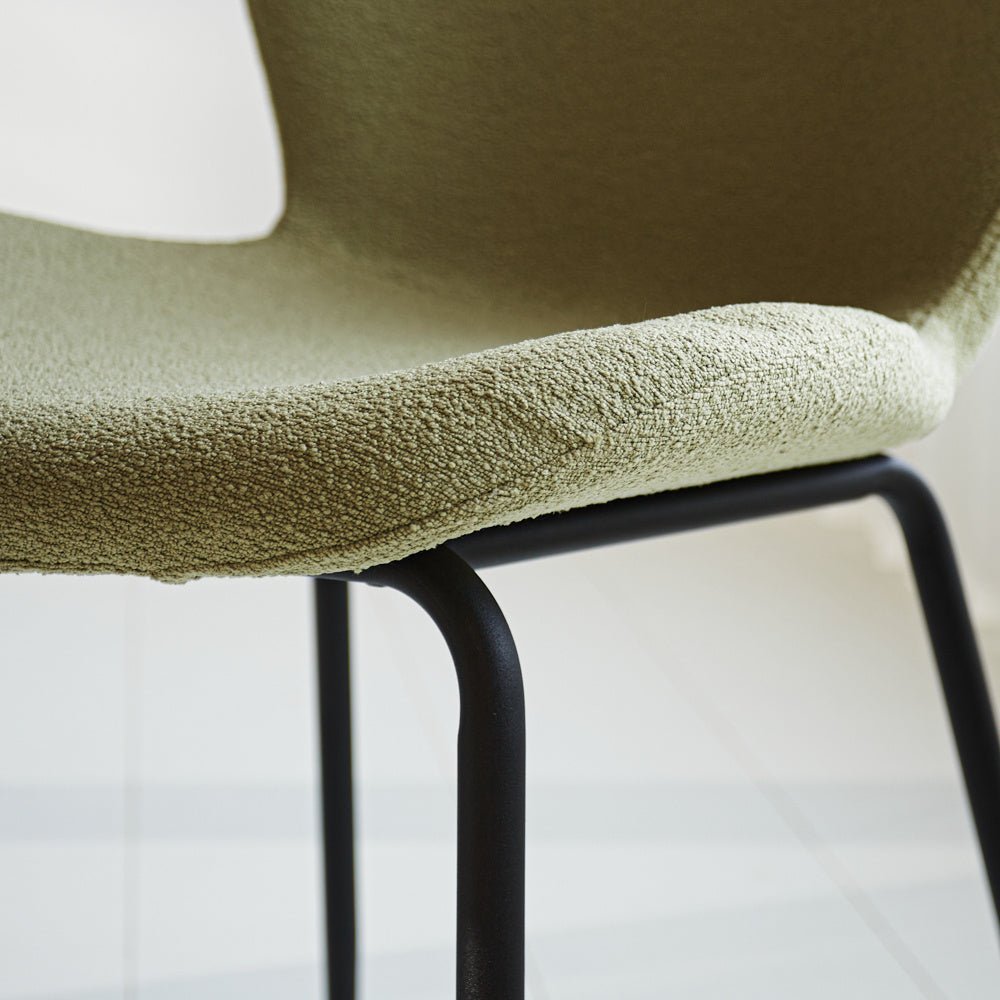Sedia per sala da pranzo Sia Dimehouse Verde LxPxH 72x55x51 Tessuto Dettaglio fotografico atmosferico