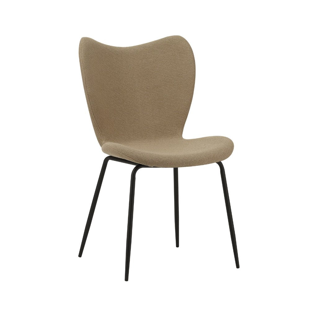 Sedia per sala da pranzo Sia Dimehouse Tortora LxPxH 72x55x51 Tessuto Bianco foto diagonale vista frontale