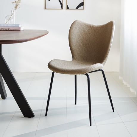 Sedia per sala da pranzo Sia Dimehouse Taupe LxWxH 72x55x51 Tessuto Atmosferica foto diagonale vista frontale