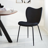 Sedia per sala da pranzo Sia Dimehouse Nero LxPxH 72x55x51 Tessuto Foto atmosferica vista frontale diagonale
