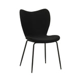 Sedia per sala da pranzo Sia Dimehouse Nero LxPxH 72x55x51 Tessuto Bianco foto diagonale vista frontale