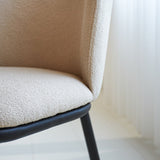 Sedia per sala da pranzo Tess Dimehouse Beige LxPxH 65x62x56 Tessuto Atmosfera foto diversa