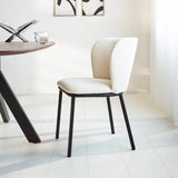 Sedia per sala da pranzo Tess Dimehouse Bianco LxPxH 65x62x56 Tessuto Foto atmosferica vista laterale