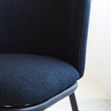 Sedia per sala da pranzo Tess Dimehouse Nero LxPxH 65x62x56 Tessuto Dettaglio fotografico atmosferico