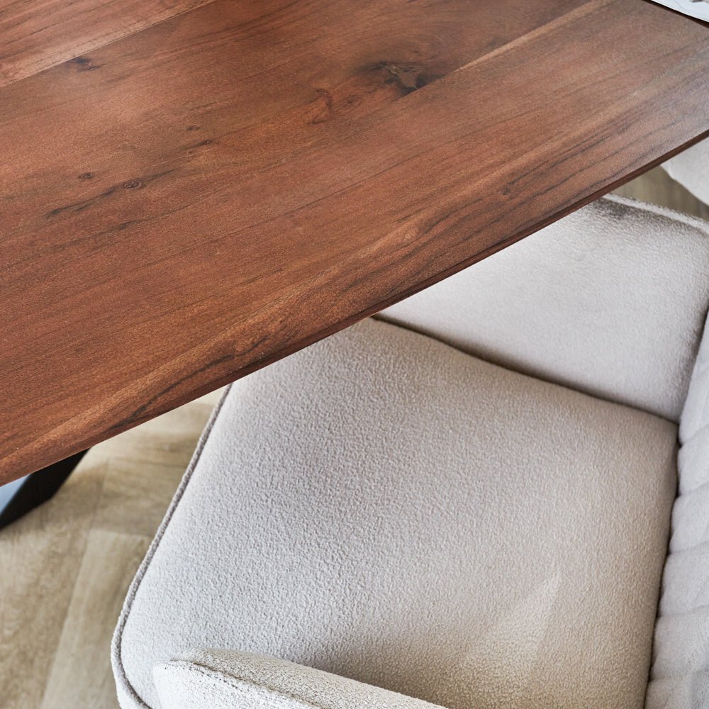 Tavolo da pranzo Parigi Dimehouse Marrone LxPxH 225x105x8 Legno di acacia Foto atmosfera diversa