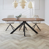 Tavolo da pranzo Parigi Dimehouse Marrone LxPxH 225x105x8 Legno di acacia Foto atmosferica vista frontale