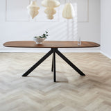 Tavolo da pranzo Parigi Dimehouse Marrone LxPxH 225x105x8 Legno di acacia Dettaglio fotografico atmosferico