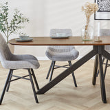 Tavolo da pranzo Parigi Dimehouse Marrone LxPxH 245x105x8 Legno di acacia Dettaglio fotografico atmosferico