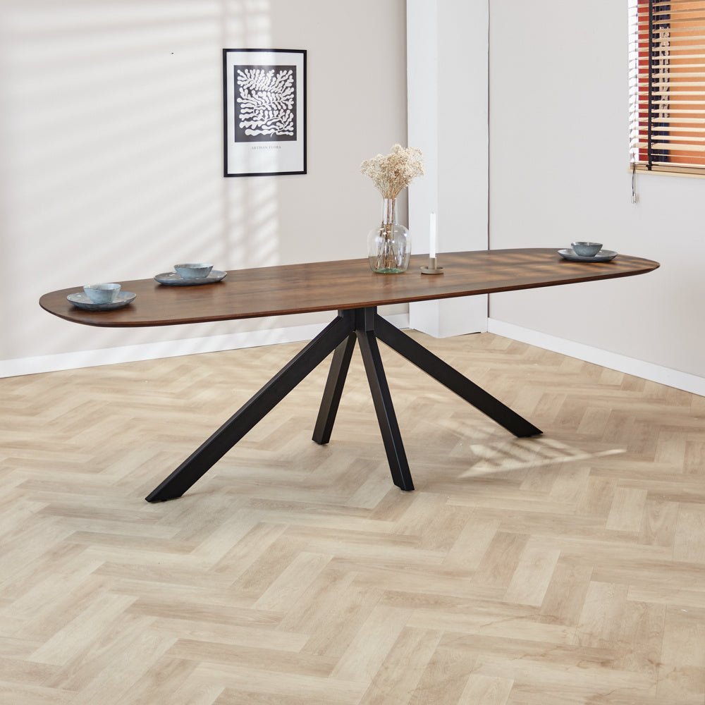 Tavolo da pranzo Parigi Dimehouse Marrone LxPxH 245x105x8 Legno di acacia Foto atmosfera diversa