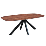 Tavolo da pranzo Parigi Dimehouse Marrone LxPxH 265x105x8 Legno di acacia Foto bianca vista frontale diagonale
