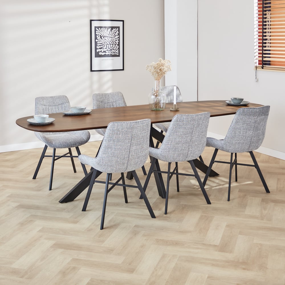 Tavolo da pranzo Parigi Dimehouse Marrone LxPxH 265x105x8 Legno di acacia Foto atmosferica in situazione