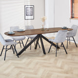 Tavolo da pranzo Parigi Dimehouse Marrone LxPxH 285x105x8 Legno di acacia Foto suggestiva vista diagonale frontale
