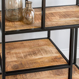 Libreria Passero Dimehouse Marrone LxPxA 189x83x38 Legno di mango Dettaglio fotografico atmosferico