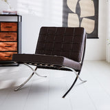 Esposizione di poltrone Dimehouse Marrone LxPxA 80x78x78 Pelle di vacchetta Foto suggestiva vista frontale diagonale