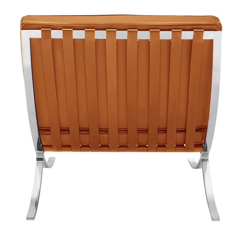 Esposizione di poltrone Dimehouse Cognac LxPxH 80x78x78 Pelle di vacchetta Bianco foto diagonale vista posteriore