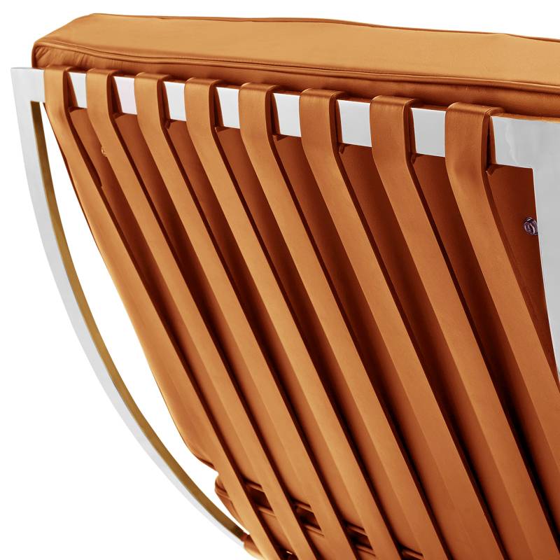 Esposizione di poltrone Dimehouse Cognac LxPxH 80x78x78 Pelle di vacchetta Dettaglio foto bianco