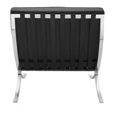 Esposizione di poltrone Dimehouse Nero LxWxH 80x78x78 Pelle di vacchetta Vista posteriore diagonale fotografica bianca