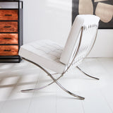 Esposizione di poltrone Dimehouse Bianco LxWxH 80x78x78 Pelle di vacchetta Vista laterale della foto atmosferica