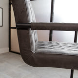 Sedia per sala da pranzo Dean Dimehouse Antracite LxPxH 70x58x57 Tessuto Atmosferico dettaglio fotografico