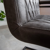 Sedia per sala da pranzo Dean Dimehouse Antracite LxPxH 70x58x57 Tessuto Atmosferico dettaglio fotografico