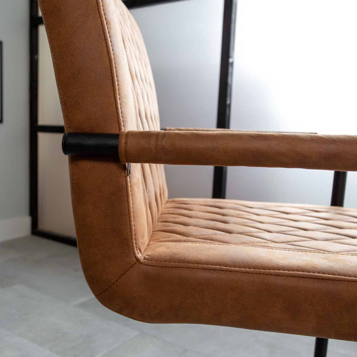 Sedia per sala da pranzo Dean Dimehouse Cognac LxPxH 70x58x57 Tessuto Atmosfera foto diversa